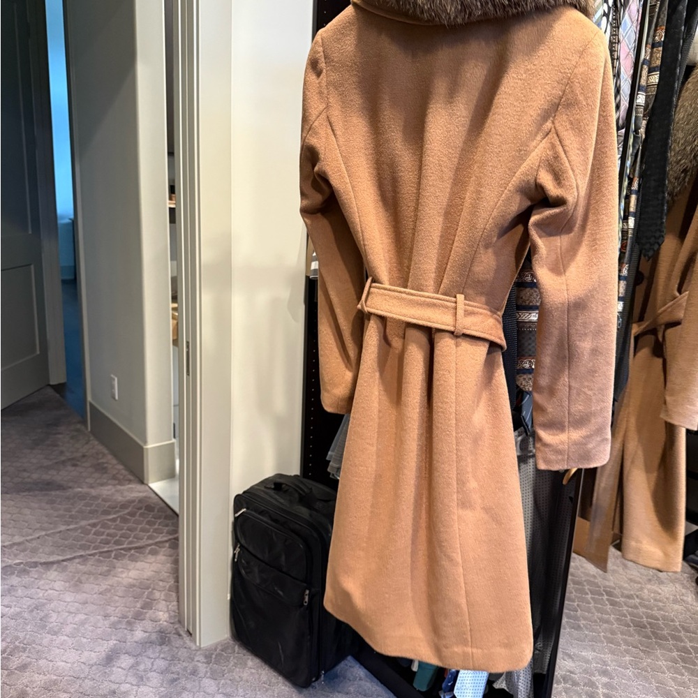 Ellen Tracy Camel Trench Coat with Belt